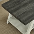 thumbnail image 5 of Roundhill Furniture Athens Wood Coffee Table with Shelf Weathered Charcoal/Beige, 5 of 6