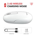 thumbnail image 3 of T15 2.4G Rechargeable Wireless Mouse Mute Design Office Mouse 500 MA Suitable For Office Games White, 3 of 10