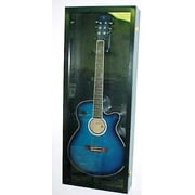 Wood Acoustical Guitar Display Case Black