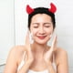 thumbnail image 2 of Diadema de cuerno de diablo, diadema de maquillaje, diadema de felpa para spa, diadema para lavarse la cara, diadema para mujer, 2 of 6