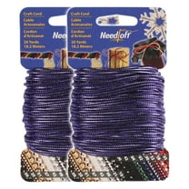 Needloft Craft Cord - #30 Solid Metallic Purple - 2 Pack (2x20yds) = 40 Yards