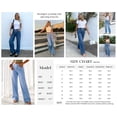 thumbnail image 6 of PRETTYGARDEN Womens Wide Leg Jeans High Waisted Stretchy Baggy Straight Leg Drawstring Trendy Denim Pants Summer, 6 of 8
