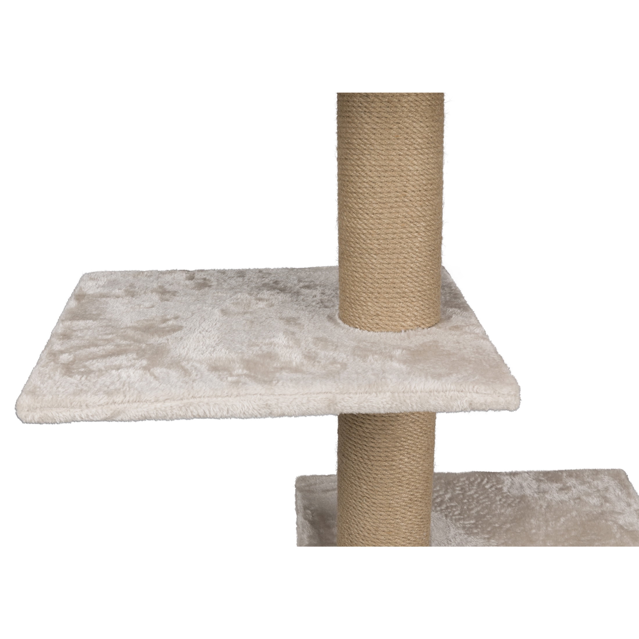 TRIXIE Dayna Jute & Plush 5-Level 60" Wall Mount Cat Tree w-Scratching Post & Condo,Greige