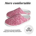 thumbnail image 6 of Fotbe Pink Glitter Pattern Women's Fuzzy Curly Fur Memory Foam Loafer Slippers Indoor Outdoor Slippers Winter Home Shoes-40/41, 6 of 7