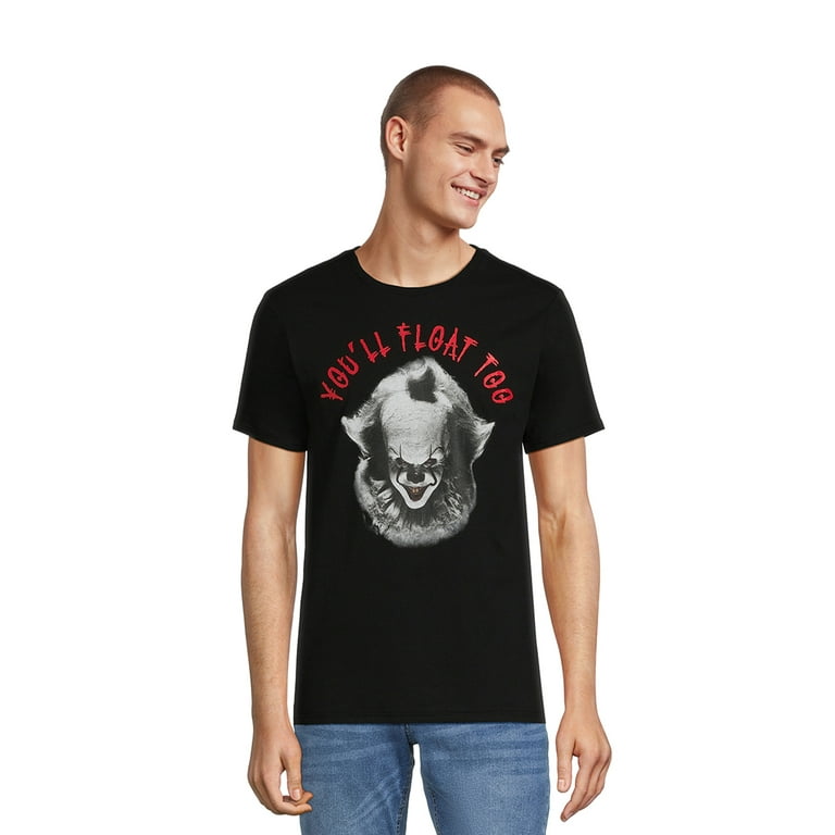Stephen King Clown It Pennywise Men's and Big Men's Halloween Graphic Tees,  2-Pack, Sizes S-3XL