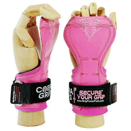 Cobra Grips FIT Pink Rubber For Ladies Best Weight Lifting Versa Gloves Heavy Duty Straps For (Best Weight Lifting Grips)