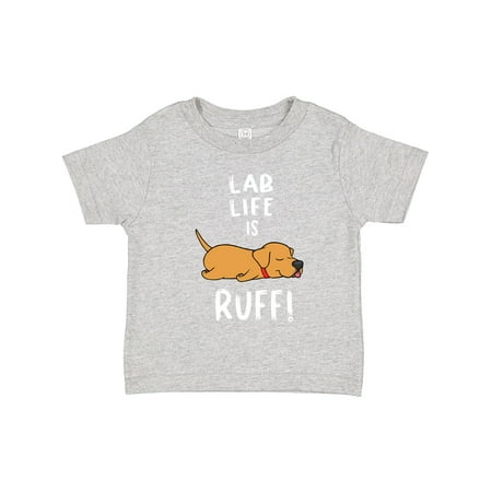 

Inktastic Lab Life is Ruff! Yellow Labrador Gift Toddler Boy or Toddler Girl T-Shirt