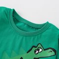 thumbnail image 4 of Chenyin Little Boys Long Sleeve T-Shirt for Baby Kids Dinosaur Print Tees Crewneck Pullover Shirt 1-8 Years Boys Spring Fall Cotton Bottoming Tops for Toddler, 4 of 9
