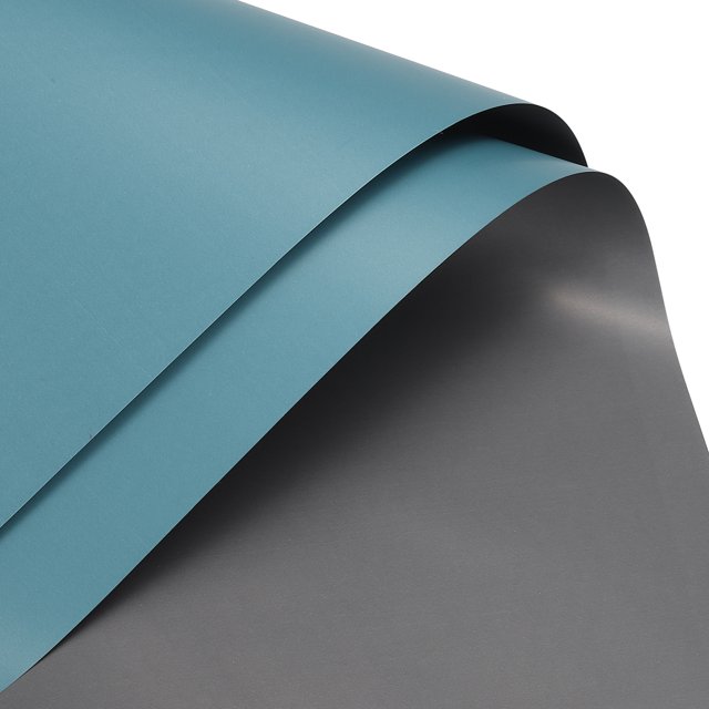 Unique Bargains Double Sided Color Flower Wrapping Paper Grey Blue+Grey 22.8'x22.8' Waterproof 10 Pack
