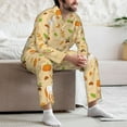 thumbnail image 5 of Mens Pajamas Set, Cute Horse Pumpkin Mushroom Button Down Long Sleeve Loungewear Sleepwear Pjs sets for Men, 5 of 5