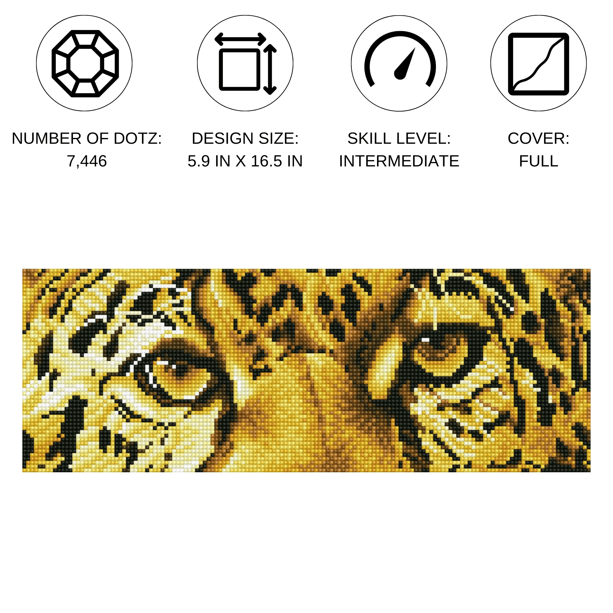 Diamond Dotz Leopard Spy Diamond Painting Kits for Adults - Diamond Art Kits a Relaxing Creative Craft Kit with Dotz Gems 5.9x16.5