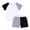 Black, variant on Luvoko Infant Pajamas Toddler Kids Baby Boys Girls 2 Piece Tracksuit Summer Outfits Color Block Short Sleeve T Shirt With Shorts Set Home Baby Teen Outfits Children Sweatpants And Hoodie Blankets Set