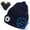 Navy Blue, variant on Bluetooth LED Beanie Hat with Gloves, Unisex USB Rechargeable 5 LED Headlamp Cap with Headphones, Built-in Stereo Speakers & Mic Winter Knitted Night Lighted Music Hat Christmas Gifts for Men Women