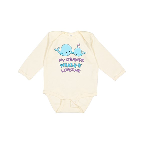 Inktastic My Gramps Whale-y Loves Me Boys or Girls Long Sleeve Baby Bodysuit
