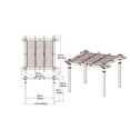 thumbnail image 4 of Vita 120"L x 120"W x 104"H Vinyl Avalon Louvered Pergola, White, VA42062, 4 of 5