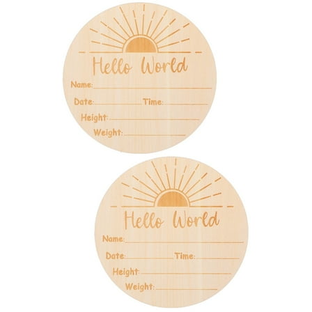 2 Pieces Baby Birth Announcement Welcome Sign Bath Digital Toy The Gift Gifts Newborn