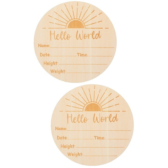 2 Pieces Baby Birth Announcement Welcome Sign Bath Digital Toy The Gift Gifts Newborn