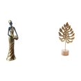 thumbnail image 1 of Figura de mujer africana,Estatua artesanal de una dama tribal africana,hecha a mano,para cafetería.,Figura femenina artesanal de resina africana,Escultura de hoja,Estatua de hoja de, 1 of 8