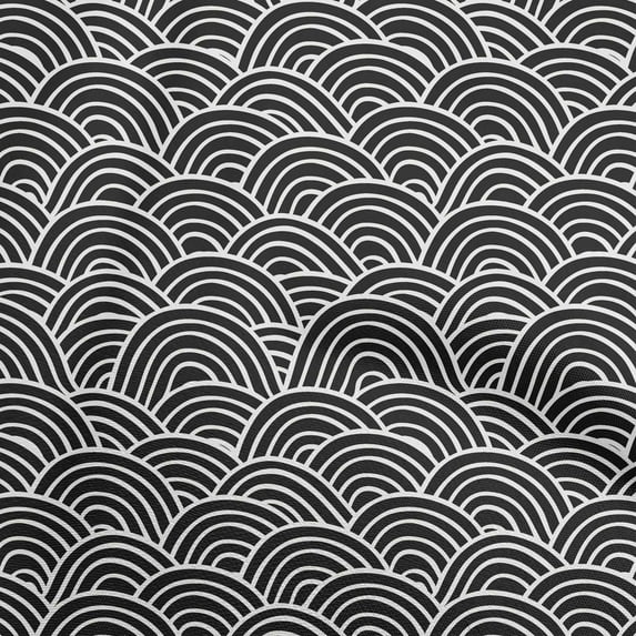 oneOone Velvet Black Fabric Asian Traditional Japanese Fabric For Sewing Printed Craft Fabric By The Yard 58 Inch Wide