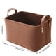 thumbnail image 4 of Ounissouiy Bolsa organizadora, cesta portátil de fieltro, bolsa de almacenamiento de tela, organizador de dormitorio, papelera, cesta para maletero de Almacenamiento y organización del hogar Café Ounissouiy HA001884-03, 4 of 6