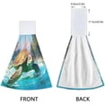 thumbnail image 4 of Beautiful Turtle Hand Towels Set of 2 Soft Absorbent Kitchen Hanging Towels Dish Cloths Bathroom Hand Towels with Loop & Hook for Kitchen Bathroom Wash cloth, 4 of 7