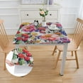 thumbnail image 2 of HAOXIT Country Life Design with Roses Print Rectangle Shape Washable Table Cover for Dining Room &amp; Kitchen Decor 52*52, 2 of 8