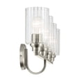 thumbnail image 3 of 55227NIFLU Kichler Lighting Gioe - 4 Light Bath Vanity-10.5 Inch Tall and 32.25 Inch Wide-Brushed Nickel Finish-Clear Fluted Glass Color, 3 of 4