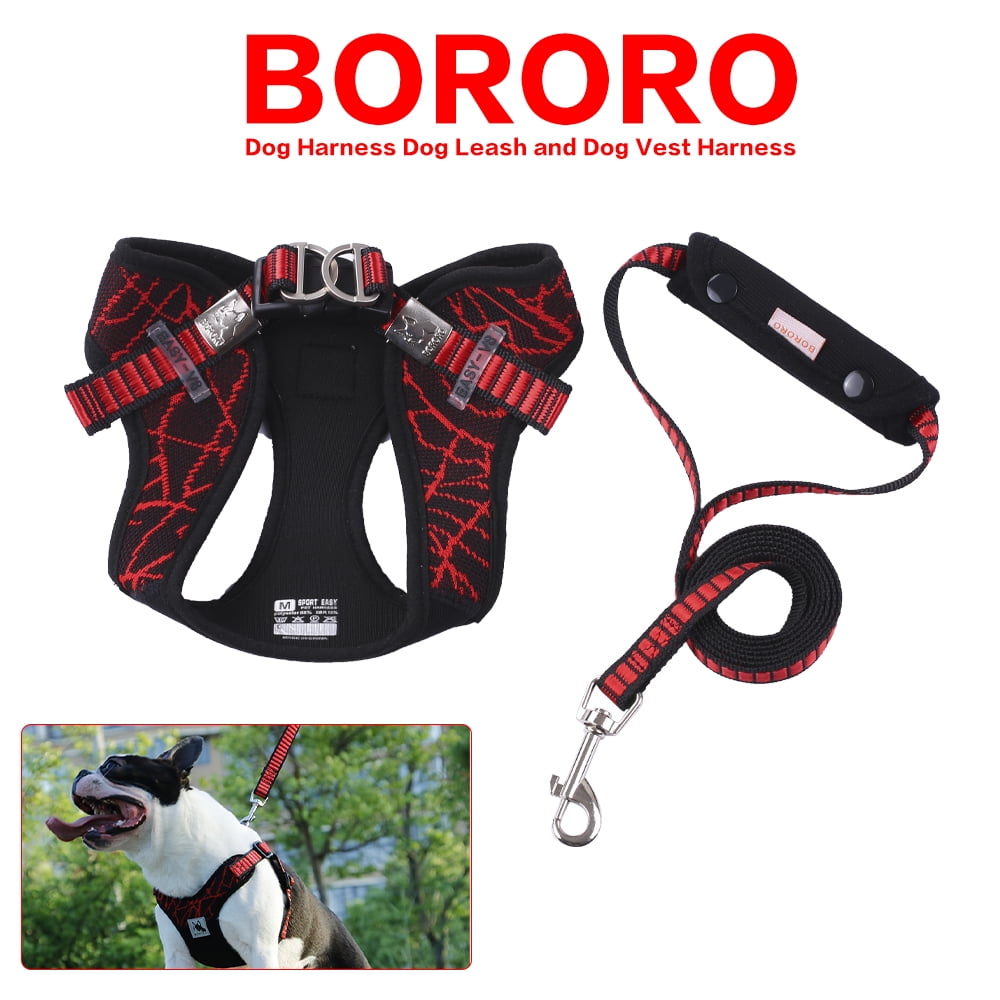 Bororo Dog Chest Leash Harness Breathable Mesh Fabric Vest For Leash Harness Breathable Mesh Fabric