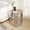Silver and Clear, variant on Sumdeal 19.7 x 19.7 x 21.26 in Round 2-Tier End Table, Tempered Glass and Stainless Steel Accent Side Table, Black and Silver