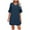 Blue, variant on Bixock Plus Size Dresses for Women,Women's Dresses,Dresses for Women Solid Short Sleeve V Neck Floral Chiffon Flowy Summer Midi Dresses