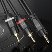 9.84 ft (3m) 3.5mm to RCA Cable 2RCA to 3.5mm 2-RCA to AUX Cord Adapter Stereo Audio Y-Cable
