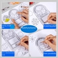 thumbnail image 2 of Multifunctional ruler elementary school student math small high school function template suit round activity small Carney drawing ruler, 2 of 4