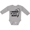 thumbnail image 3 of Inktastic I Hooked Opa's Heart with Fishing Rod Boys or Girls Long Sleeve Baby Bodysuit, 3 of 5