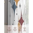 thumbnail image 6 of Blue Red Diamond Sheer Curtains 54 Inch Length 2 Panels Set Window Treatments, Modern Geometric Middle Century Rod Pocket Semi Curtains for Living Room/Bedroom/Kitchen Décor, 104"W x 54"L, 6 of 7
