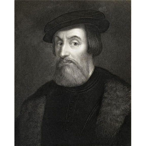 Hernan Cortes Pizarro Marqu-s Del Valle De Oaxaca 1485-1547 Spanish Conquistador From The Book Gallery of Portraits Poster Print, Large - 26 x 34