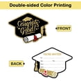 thumbnail image 2 of Graduation Hat and Diploma Shaped Fill-in Invitations with Envelopes & Stickers（Set of 15） Black Gold Graduation Invites Cards Grad Celebration Party Supplies for High School or College, 2 of 7