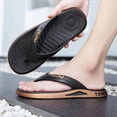 thumbnail image 6 of Hinvhai Men's Flip Flop with Orthotic Arch Support Athletic Slide Thong Sandals for Men Soft Cushion Footbed Gold 7(41), 6 of 9