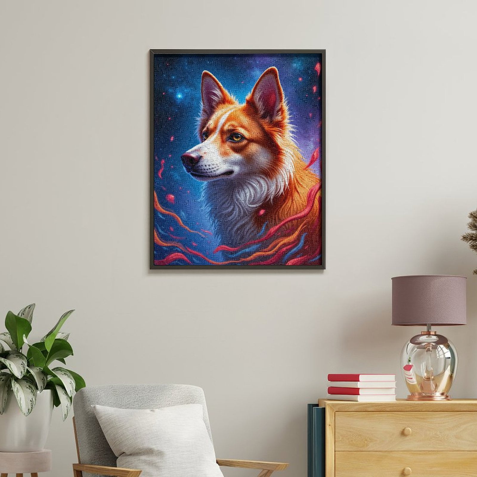 Paint By Numbers Kit for Adults Beginner - DIY Canine Dreamscape Art Canvas Painting Kits for Adults, Frameless Paint By Number for Adults for Home Wall Decor 16x20 Inch