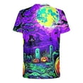 thumbnail image 4 of Delliss Men's Halloween Print T-Shirt Round Neck Short Sleeve Top M-4XL, 4 of 5