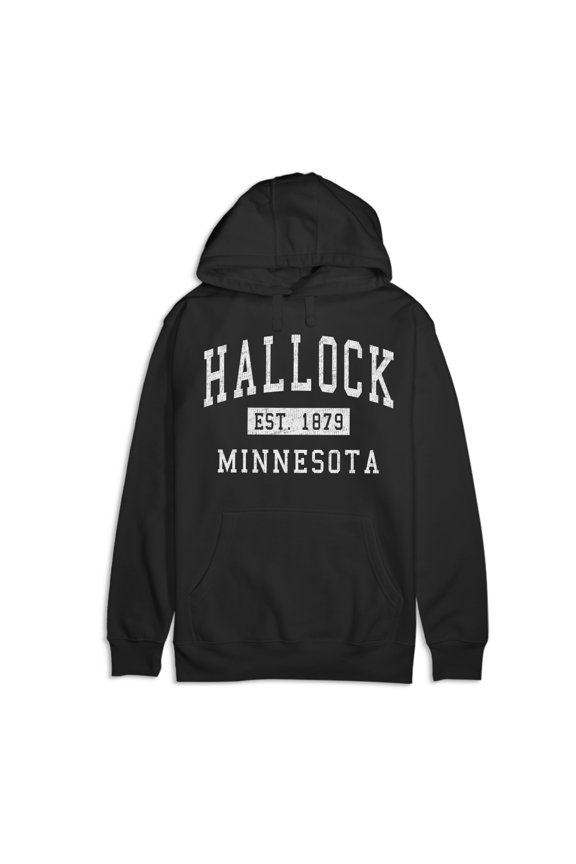 Hallock Minnesota Classic Established Premium Cotton Hoodie