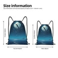 thumbnail image 2 of Fotbe Night Sky Moon Dolphin Bolsa Mochila con Cordón Estampada, Bolsa de Gimnasio Deportiva, Bolsa Cinch, Bolsa con Cordón para Hombres y Mujeres-Small, 2 of 6