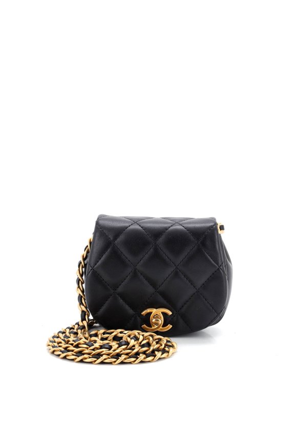 Pre-Owned Coco Mail Clutch with Chain Quilted Calfskin Mini By Rebag