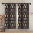 thumbnail image 5 of Blackout Kids Curtains,Colorful Skull Flower Pattern Childrens Insulated Curtains Set Of 2,Bedroom Essentials,Toddler Room Decor 52"x63", 5 of 5