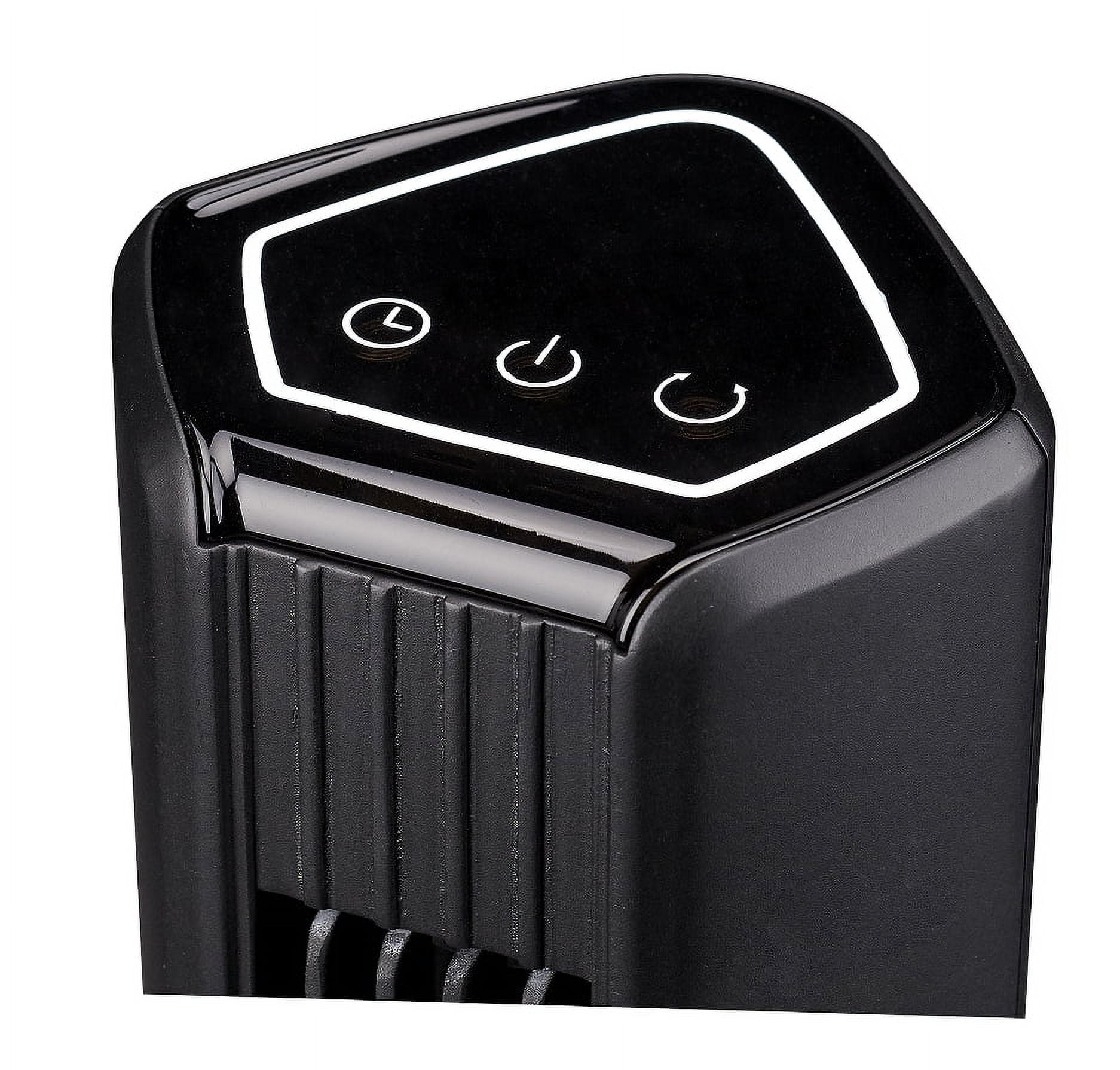 Mainstays Mini 12" Tower Fan with Oscillation and Timer, 3 Speeds, Personal Table Fan in vertical or horizontal use
