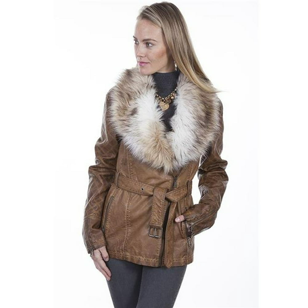 Scully Leather - Scully 8029 BRN S Womens Jacket with Luxurious Faux ...
