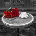 thumbnail image 2 of Frank, Assaf 15x15 White Modern Wood Framed Museum Art Print Titled - Bunch of flowers on sidewalk cafe table, Paris, France, 2 of 4