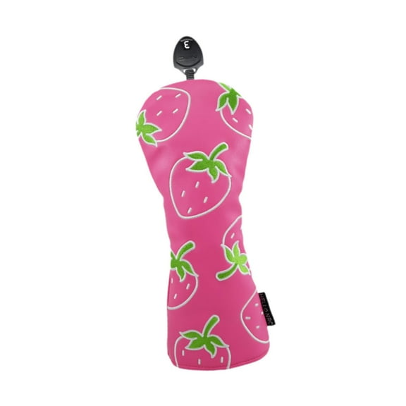 yotijay Strawberry Printed Wood Headcover Anti Scratch Stylish Waterproof Wood Cover FW