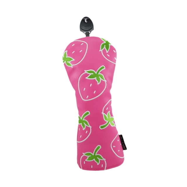 Funda protectora de madera con estampado de fresas para palos de golf, regalo para golfistas y transporte. FW
