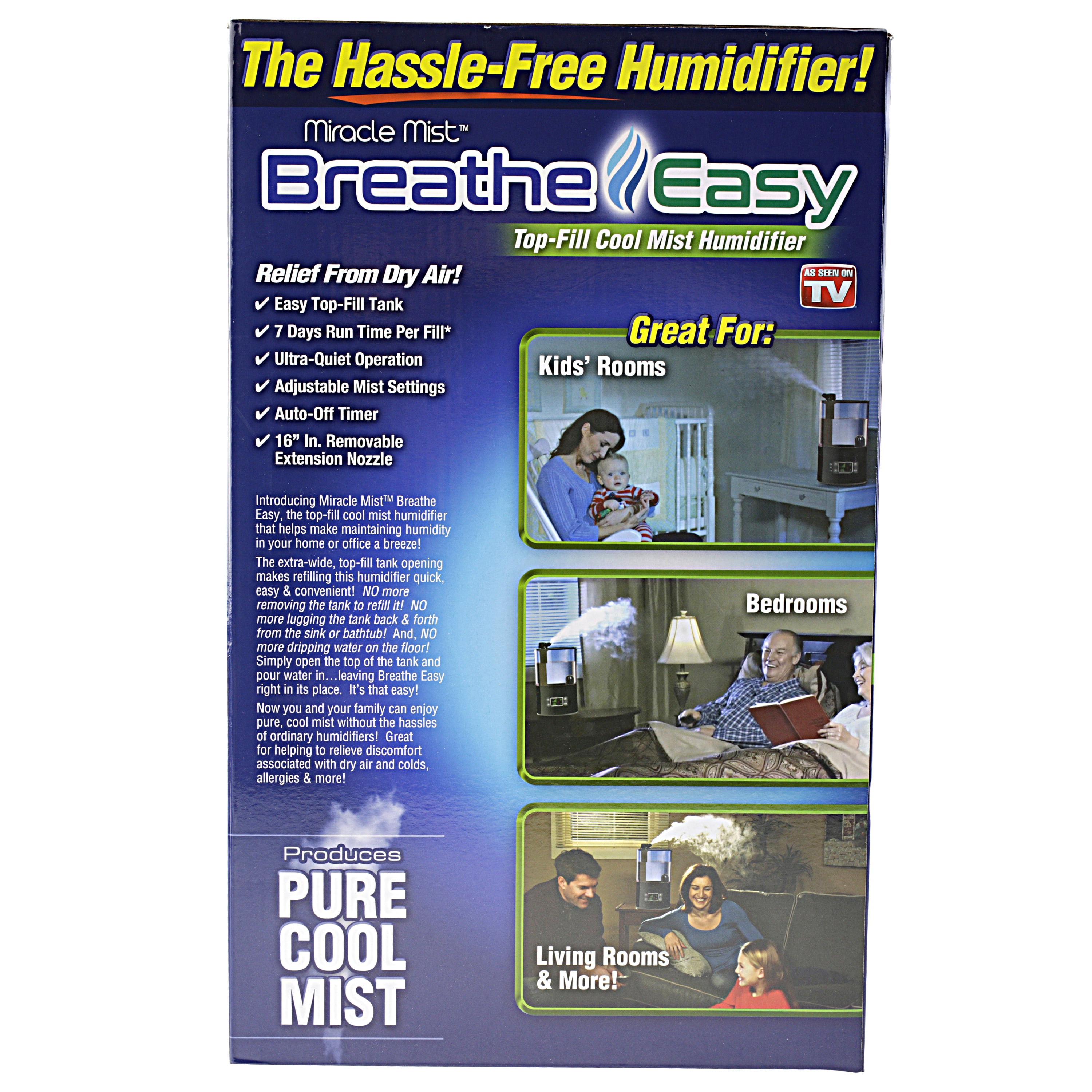 Breathe Easy Humidifier Ultra Cool Mist - As Seen on TV