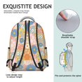 thumbnail image 5 of Pioneer Flower Floral Print Pattern Backpack for School, Cute School Bag with Adjustable Shoulder Straps and Padded Back, 15.3"x11"x7.1", 5 of 5